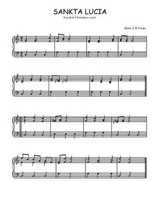 Téléchargez l'arrangement pour piano de la partition de Traditionnel-Sankta-Lucia en PDF